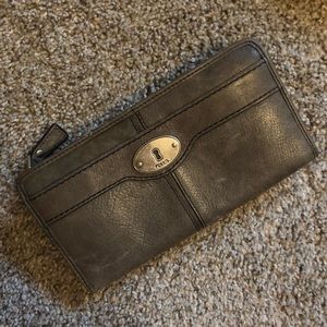 Beautiful Fossil Gunmetal Wallet